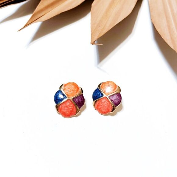 Geo stud earrings #813 - Picture 2 of 5